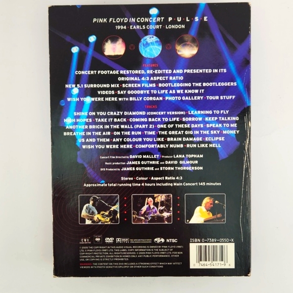 Pink Floyd Pulse Double live 2 DVD set 2005 DSOTM LIVE and More! - Picture 3 of 17